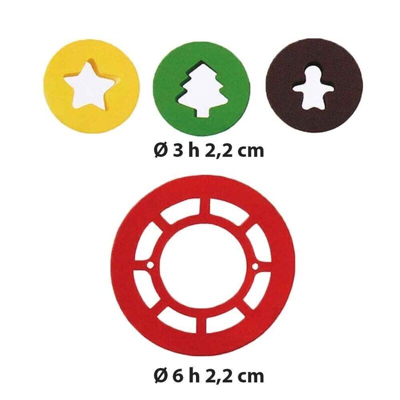 Decora Tagliapasta Occhio di Bue Natale Set 4 pz.