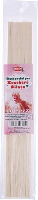 Graziano Bastoncini Quadrati per Zucchero Filato 10 Pezzi Dimensioni 30x0,4x0,4cm