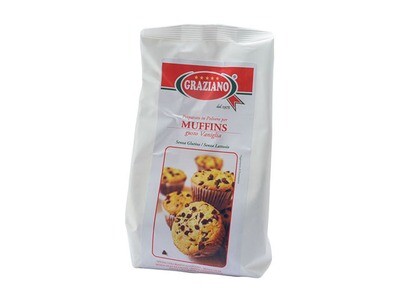 Graziano Preparato per Muffins senza Glutine senza Lattosio Gusto Vaniglia 500 gr.