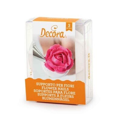 Decora Set 3 Supporti per Fiori in Plastica per realizzare Fiori con Sac a Poche