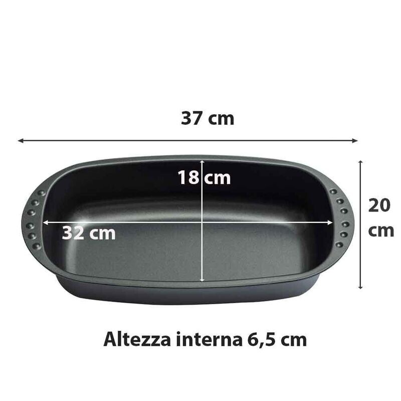 Decora Stampo per Pane Ovale Antiaderente 37 x 20 x h 7 cm