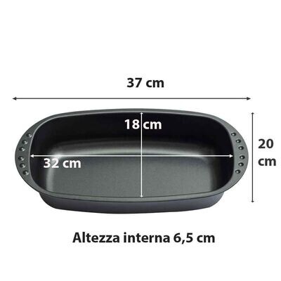 Decora Stampo per Pane Ovale Antiaderente 37 x 20 x h 7 cm