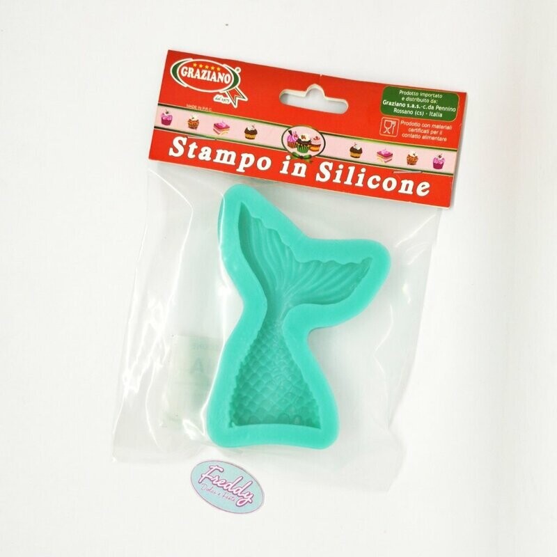 Graziano Stampo Silicone Coda Sirena Dimensioni 5,6 x 9,5 cm x 11 cm