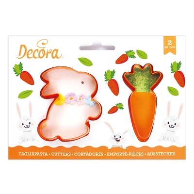 Decora Tagliapasta Coniglio e Carota in Plastica Set 2 Pz