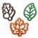 Decora Set 3 Cutters TagliapastaA in Plastica Foglie Autunnali Colorate
