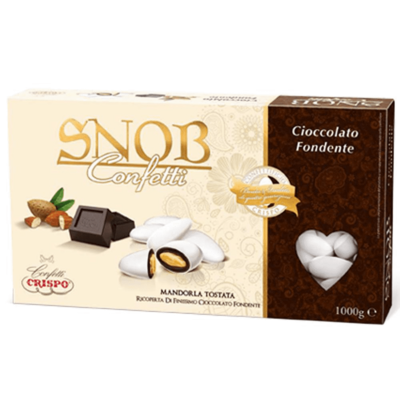Crispo Confetti Snob Bianchi al Gusto Cioccolato Fondente kg.1 senza glutine( Gluten Free)