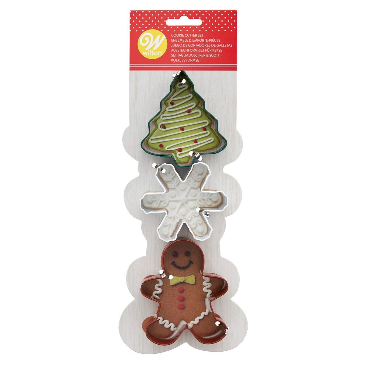 Wilton Natale Tagliapasta Albero fiocco di Neve Gingerbread Christmas Cookie Cutter Set