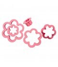Decora Set 6 Tagliapasta Fiore In Plastica Da 1,5 Cm A 8 Cm