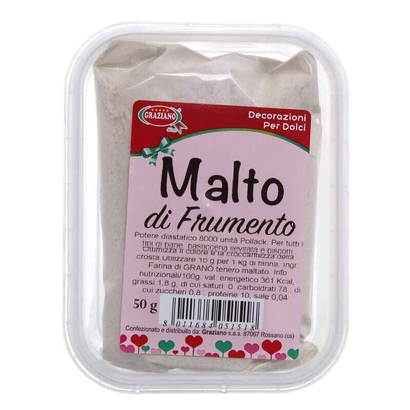 Graziano Malto di frumento in Polvere Diastatico 50 gr