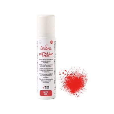 Decora Colorante Spray Color Rosso Metallizzato per Alimenti  75 ml