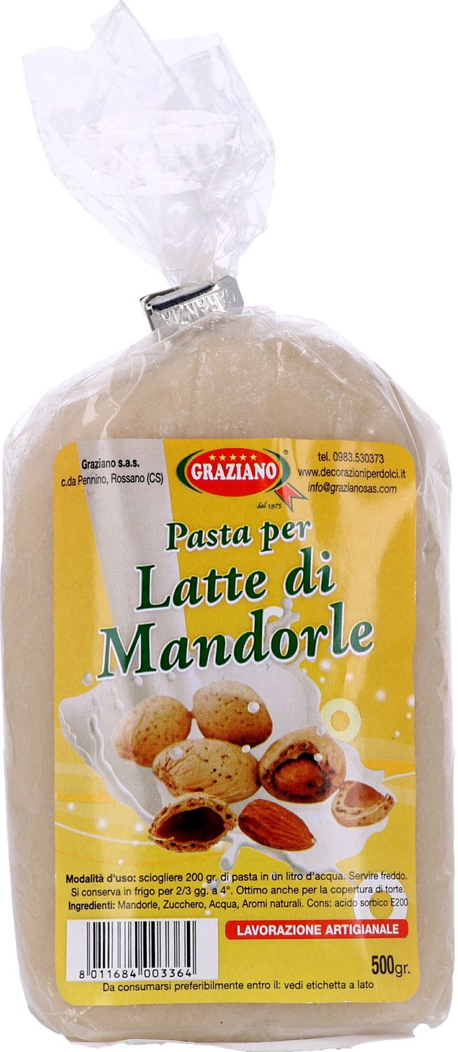 Graziano Preparato per Latte di Mandorla in pasta gr. 500