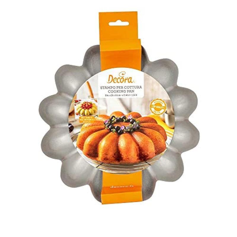 Decora Stampo Fiore Antiaderente per Dolci e Salati diametro 24 cm