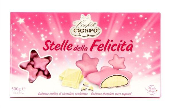 Crispo Stelle della Felicità Perlate Rosa 500 gr. Senza Glutine