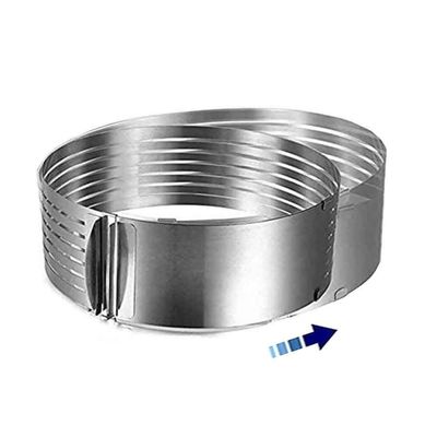 Graziano Anello Taglia Torte in Acciaio Inox Regolabile Diametro 24 a 26 cm h 8 cm
