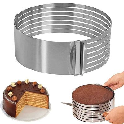 Graziano Anello Taglia Torte  in Acciaio Inox Regolabile Diametro 24 a 26 cm h 8 cm