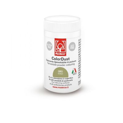 Modecor  Colorante in Polvere liposolubile per Alimenti Oro 3 g Gluten Free Azo &lt;free