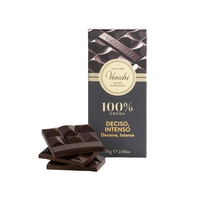 Venchi Tavoletta  Cioccolato Fondente 100% - Deciso - 70 g