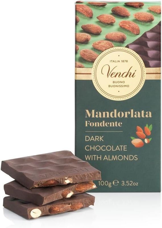 Venchi Tavoletta Mandorlata Fondente 60% Gluten Free 100 Gr Venchi Tavoletta Mandorlata Fondente 60% Gluten Free 100 Gr
