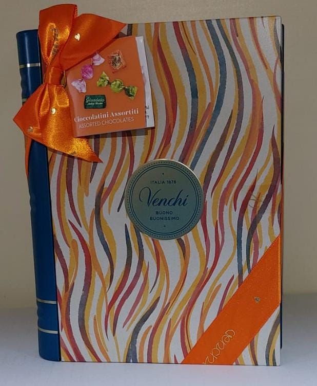 Venchi Maxi libro in Latta con Cioccolatini assortiti 200gr Gluten Free