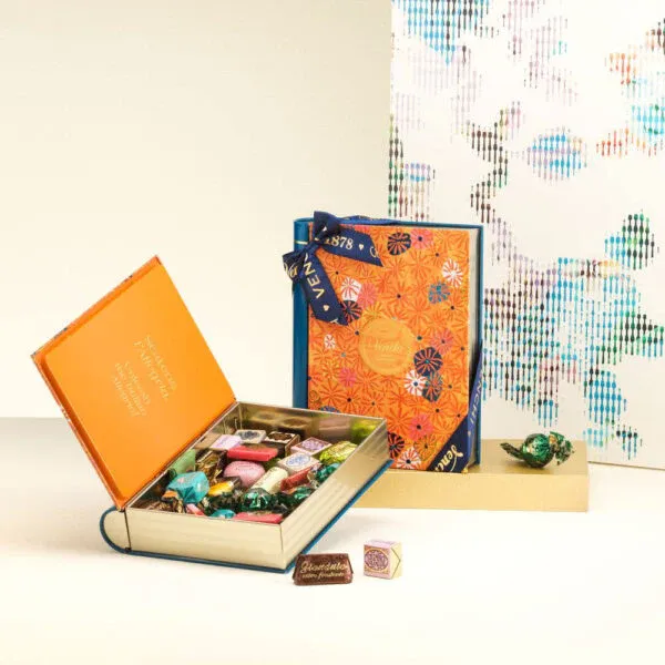 Venchi Maxi Libro in Latta con Cioccolatini assortiti Gluten Free 200 Gr