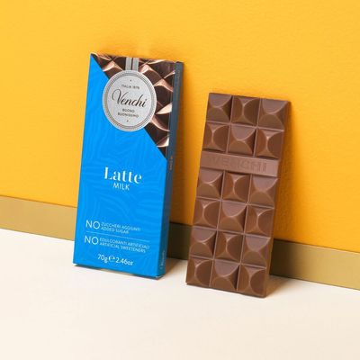 Venchi Tavoletta Cioccolato a Latte NO Zuccheri Aggiunti Gluten Free 70 Gr