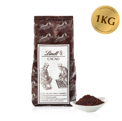 Lindt Cacao in Polvere Alta Qualità al Gusto Fondente, per Pasticceria e Gelateria, Buste da 1 Kg Lindt Cacao in Polvere Alta Qualità al Gusto Fondente, per Pasticceria e Gelateria, Buste da 1 Kg
