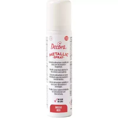 Decora Colorante Spray Color Rosso Metallizzato per Alimenti  75 ml