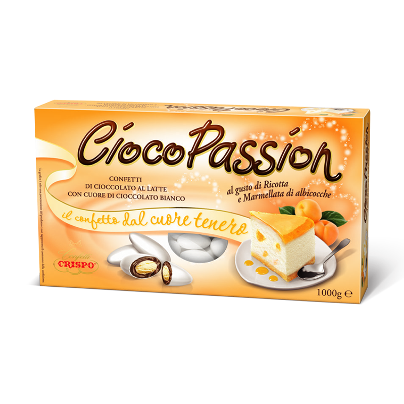 Crispo Confetti Ciocopassion Ricotta e Marmellata di Albicocche Senza Glutine (Gluten Free) 1 kg