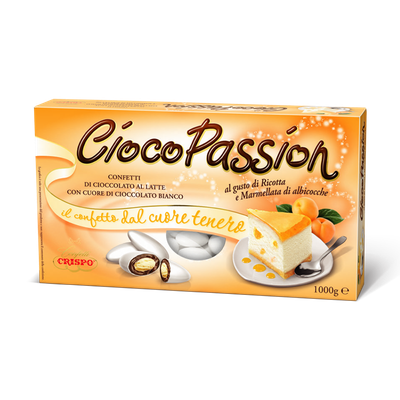 Crispo Confetti Ciocopassion Ricotta e Marmellata di Albicocche Senza Glutine (Gluten Free) 1 kg
