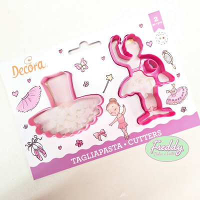 Decora Set 2 Tagliapasta Ballerina e Tutu' Danza Decora Set 2 Tagliapasta Ballerina e Tutu' Danza