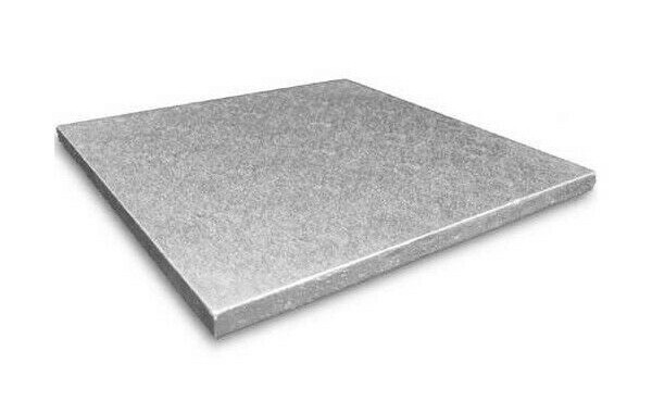 Decora Sottotorta Rigido Quadrato Argento linea Bakery 40 x 40 x h 1,2 cm