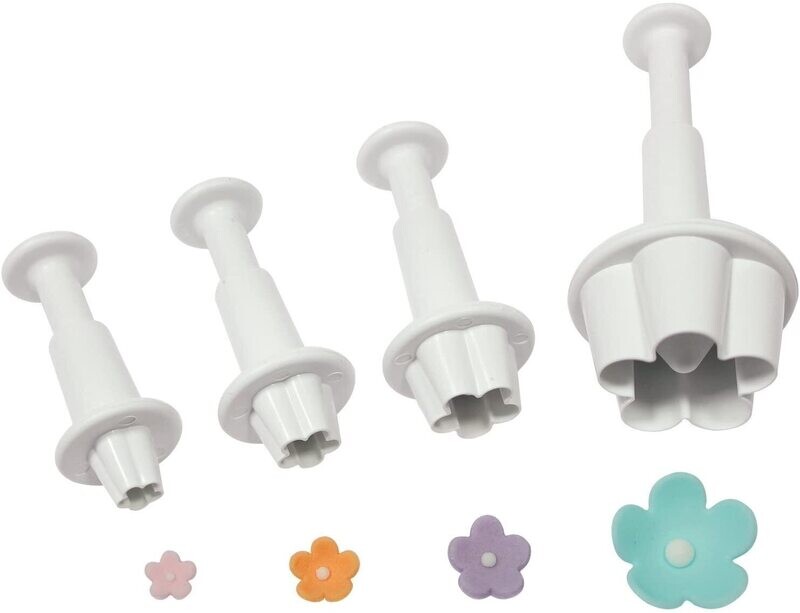 Pavoni Set 4 pz Tagliapasta a Forma di Fiore con Estrattore -