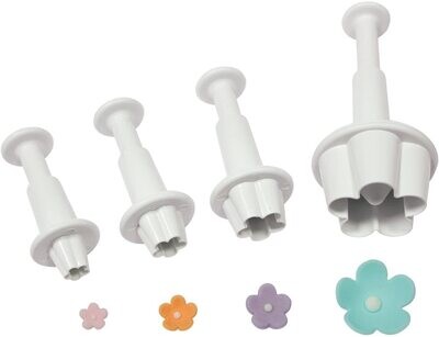 Pavoni Set 4 pz Tagliapasta a Forma di Fiore con Estrattore -