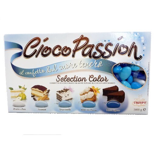 Crispo Confetti Ciocopassion Selection 5 Tonalità di Azzurro Senza Glutine (Gluten Free) 1 kg