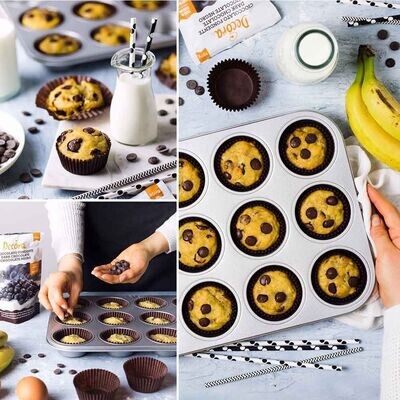 Decora 75 Pirottini Marroni in Carta Forno per Muffin Diametro Ø 5 X h 3,2 cm