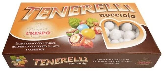 Crispo Confetti Tenerelli alla Nocciola Confetto Bianco Senza Glutine (Gluten Free) 1 kg Crispo Confetti Tenerelli alla Nocciola Confetto Bianco Senza Glutine (Gluten Free) 1 kg