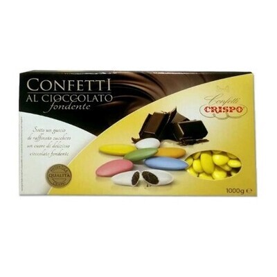 Crispo Confetti Gialli al Cioccolato Fondente kg 1 Crispo Confetti Gialli al Cioccolato Fondente kg 1