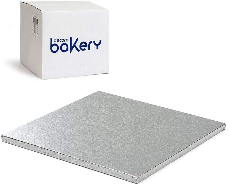 Decora Sottotorta Rigido Quadrato Argento linea Bakery 45 x 45 x h 1,2 cm Decora Sottotorta Rigido Quadrato Argento linea Bakery 45 x 45 x h 1,2 cm