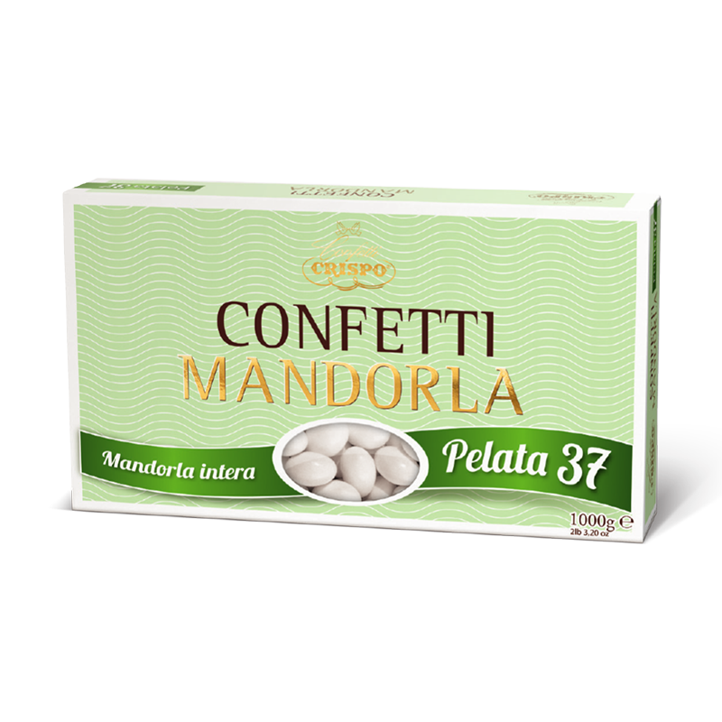 Crispo Confetti Mandorla Pelata 37/37 Bianca Senza Glutine (Gluten Free) 1 kg Crispo Confetti Mandorla Pelata 37/37 Bianca Senza Glutine (Gluten Free) 1 kg