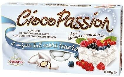 Crispo Confetti Ciocopassion Meringa & Frutti di Bosco Senza Glutine (Gluten Free) 1 kg Crispo Confetti Ciocopassion Meringa & Frutti di Bosco Senza Glutine (Gluten Free) 1 kg