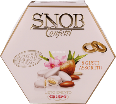 Crispo Confetti Snob Lieto Evento 6 Gusti Assortiti Colore Bianco Senza Glutine (Gluten Free) 500 Gr