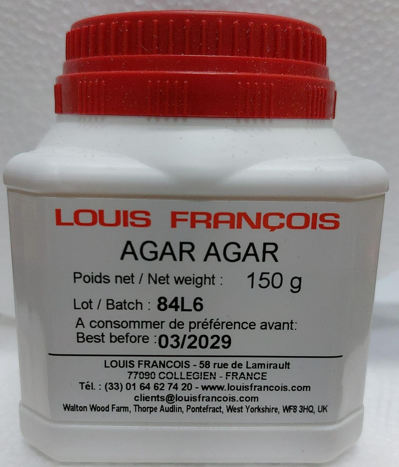 Louis Francois Agar Agar in Polvere 150 gr