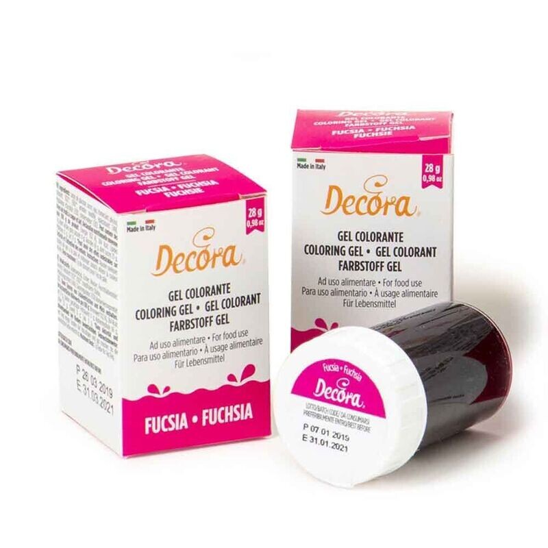 Decora Colorante in Gel per Alimenti Colore Fucsia da 28 g Decora Colorante in Gel per Alimenti Colore Fucsia da 28 g