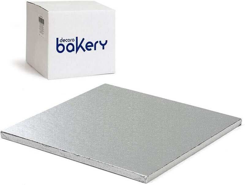 Decora Sottotorta Rigido Quadrato Argento linea Bakery 55 x 55 x h 1,2 cm Decora Sottotorta Rigido Quadrato Argento linea Bakery 55 x 55 x h 1,2 cm
