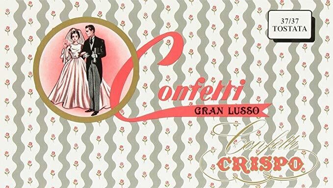 Crispo Confetti Gran Lusso Mandorla Tostata 37/37 Bianchi Senza Glutine (Gluten Free) 1 kg