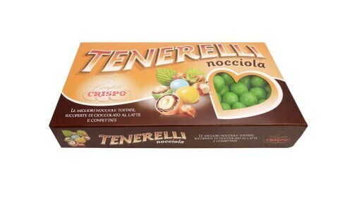 Crispo Confetti Tenerelli alla Nocciola Confetto Verde Senza Glutine (Gluten Free) 1 kg