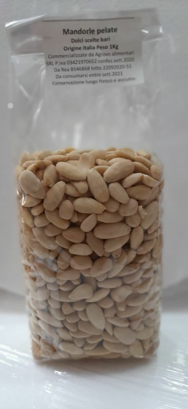 Mandorle Pelate Italiane 1 kg Raccolto 2026