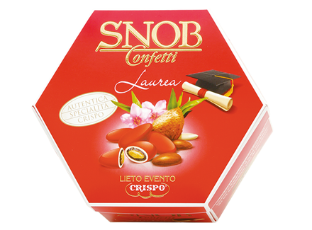 Crispo Confetti Snob Lieto Evento 6 Gusti Assortiti Colore  Rosso Senza Glutine (Gluten Free) 500 Gr