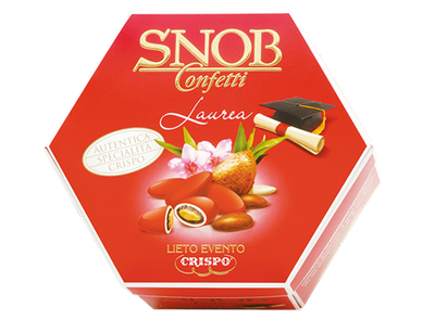 Crispo Confetti Snob Lieto Evento 6 Gusti Assortiti Colore  Rosso Senza Glutine (Gluten Free) 500 Gr