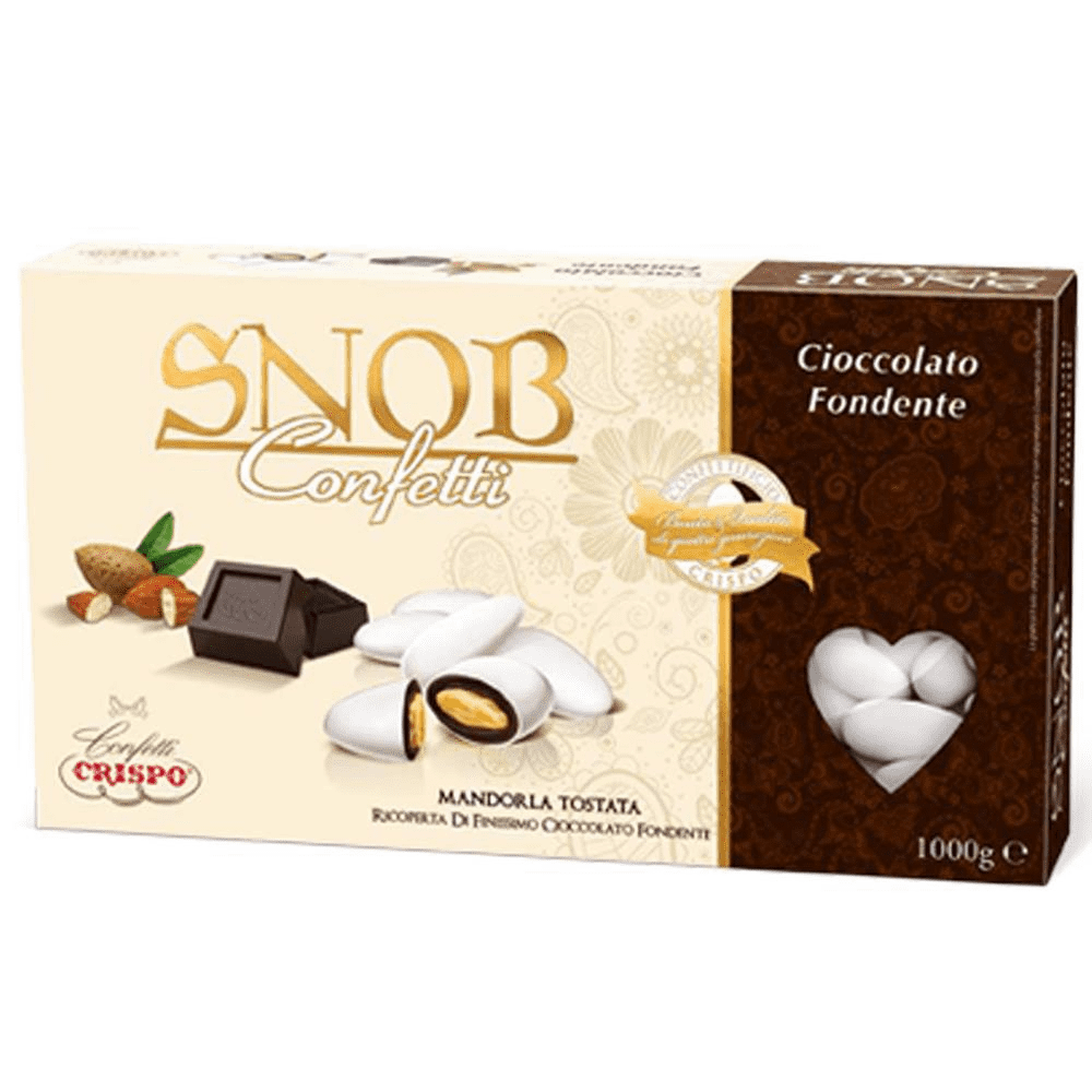 Crispo Confetti Snob Bianchi al Gusto Cioccolato Fondente kg.1 senza glutine( Gluten Free)